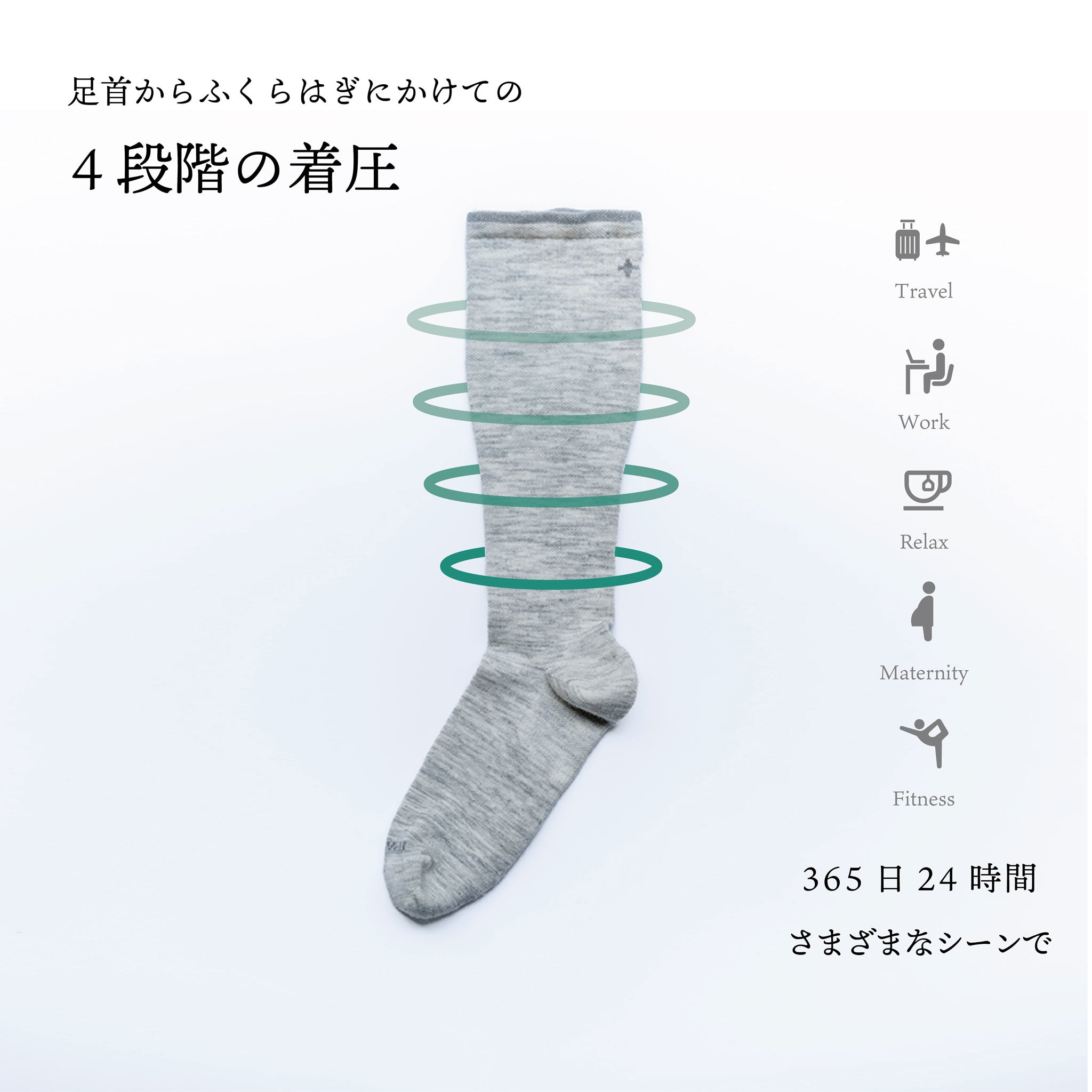 Sockwell26SS新作】[SW187W]IRIS Ladies 着圧ソックス/中圧力15-20mmHg